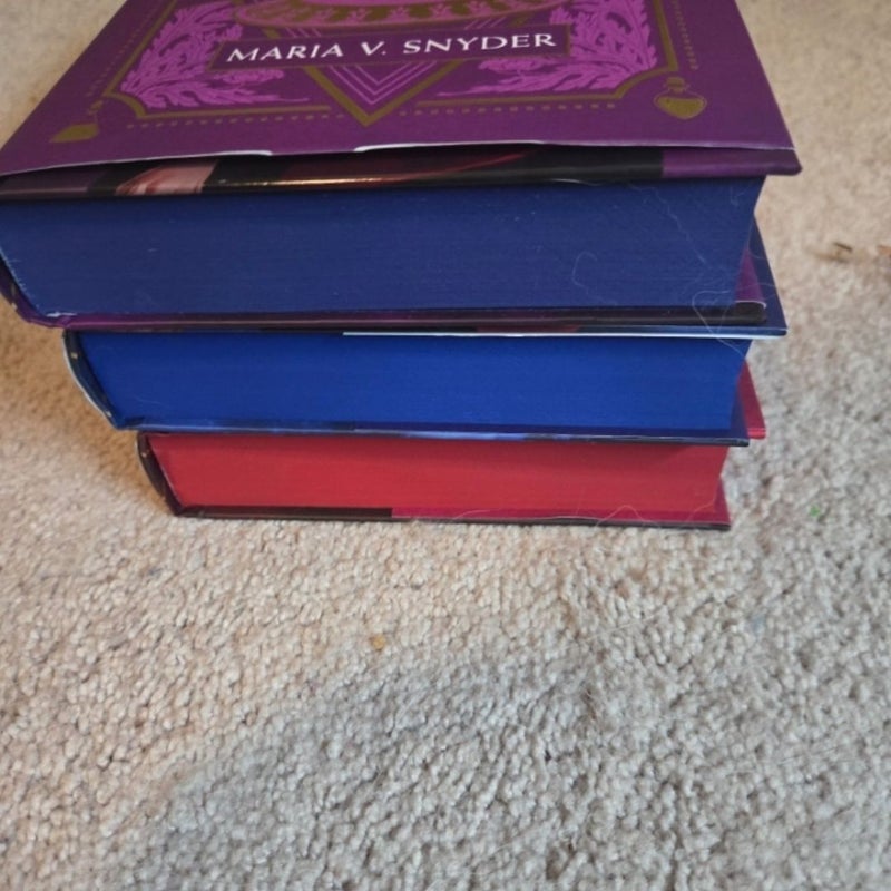 Signed Fairyloot young adult fantasy sprayed edges exclusive magic study poison study fire study