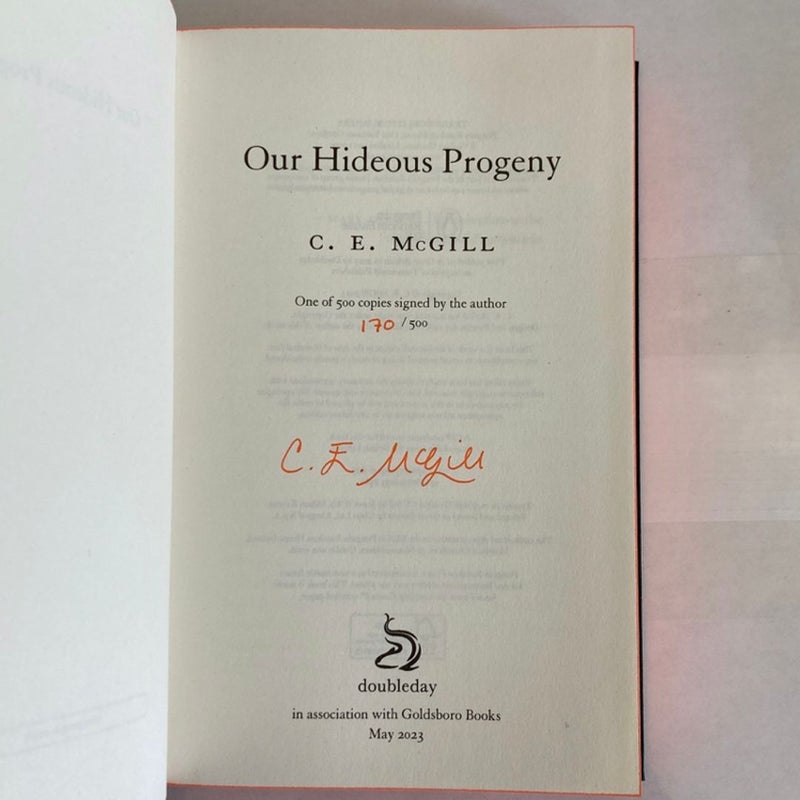 Our Hideous Progeny Goldsboro SOLD OUT Signed & Numbered Special Edition