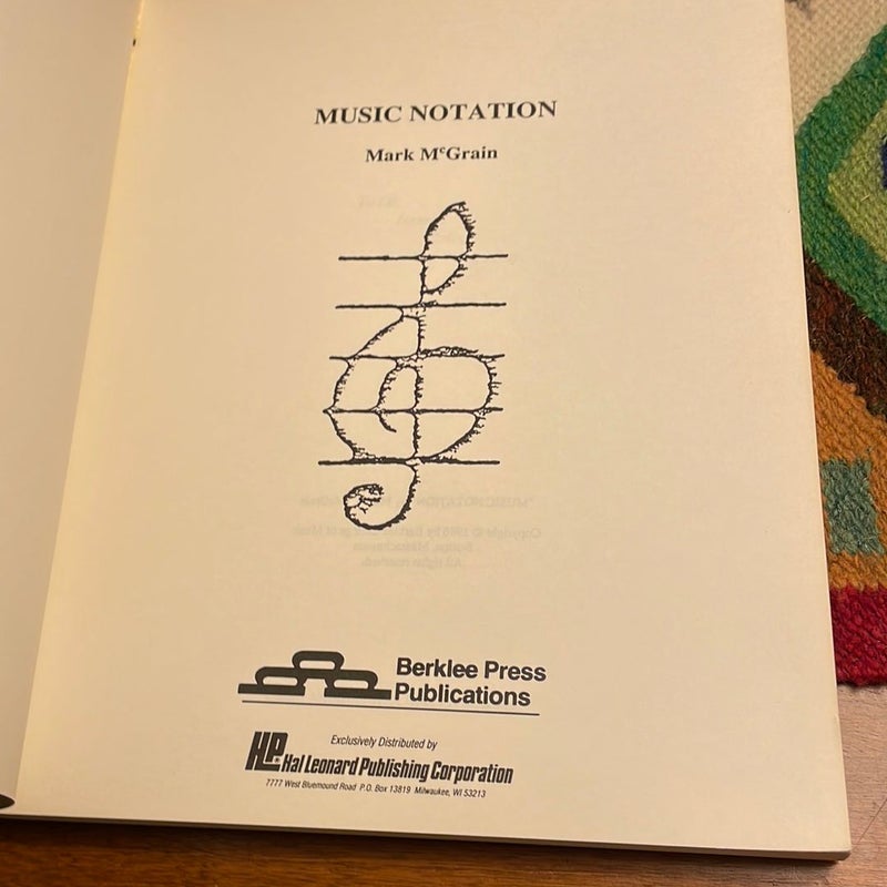 Music Notation by Mark McGrain, Paperback Pangobooks