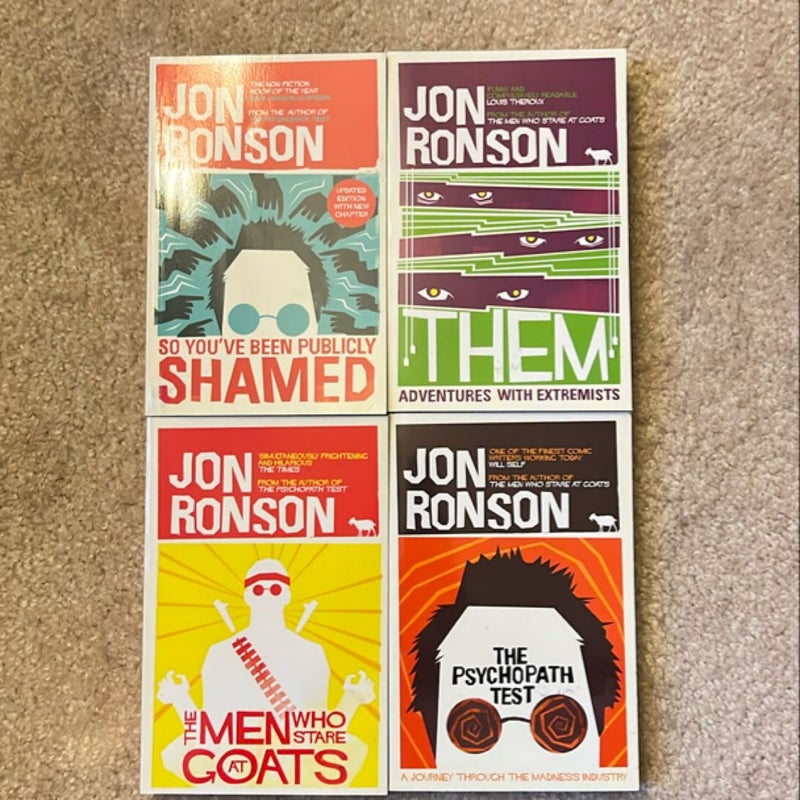 Set of 4 Jon Ronson books