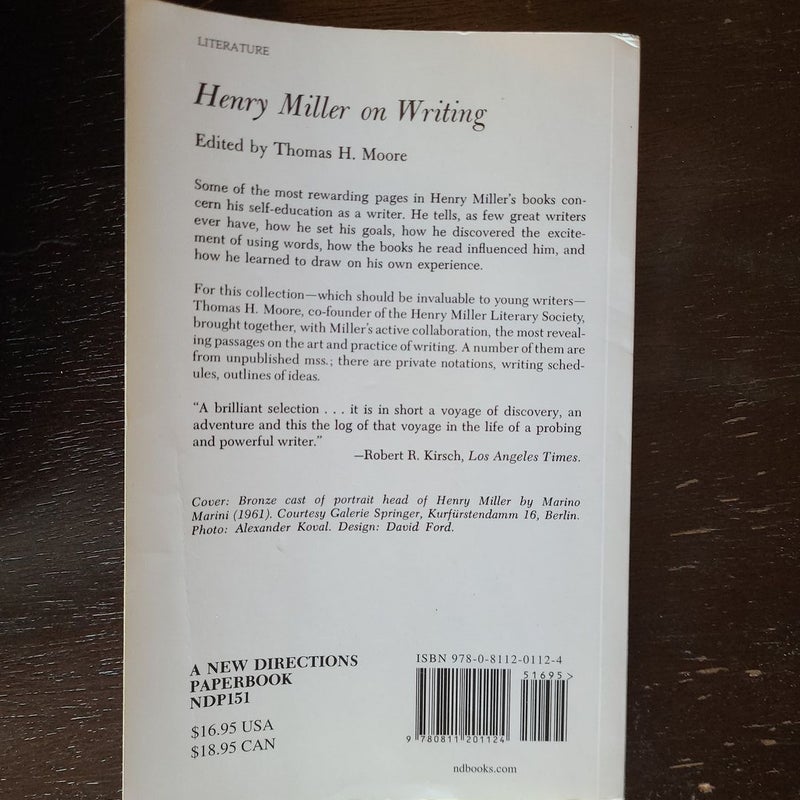 Henry Miller on Writing