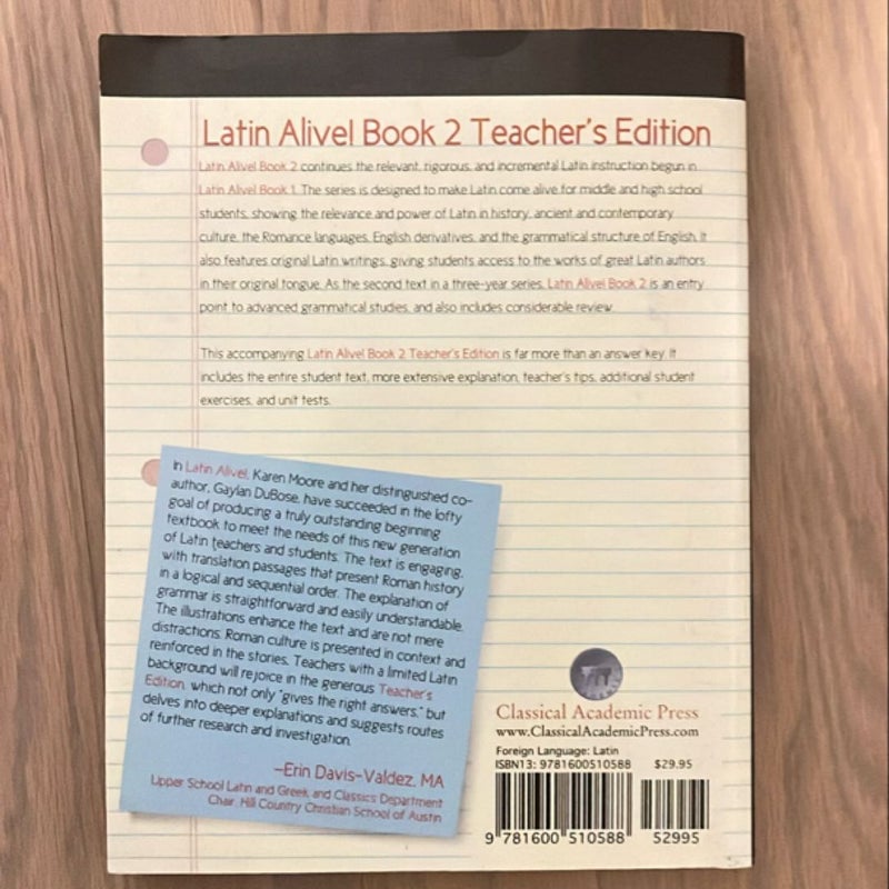 Latin Alive Book 2 Teacher's Edition