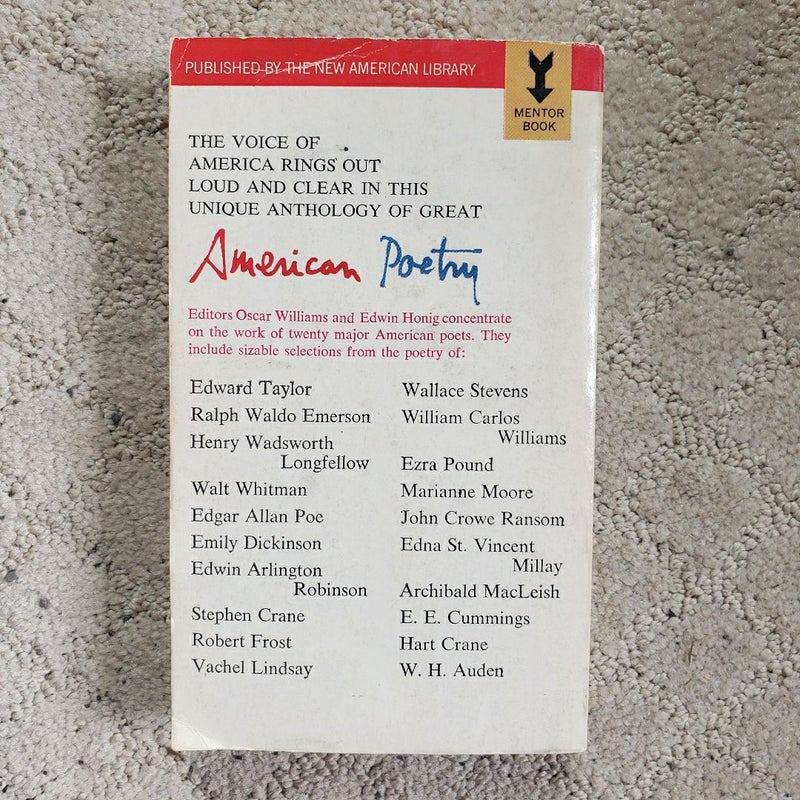 The Mentor Book of Major American Poets (5th Mentor Books Printing, 1962)