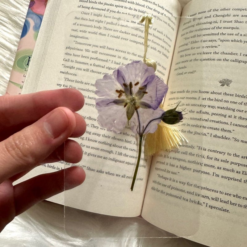 Handmade Real Flower Tassel Bookmark