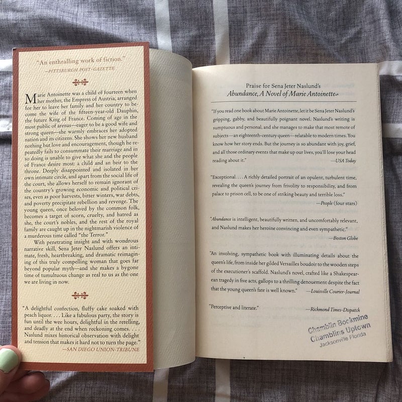 Abundance, a Novel of Marie Antoinette