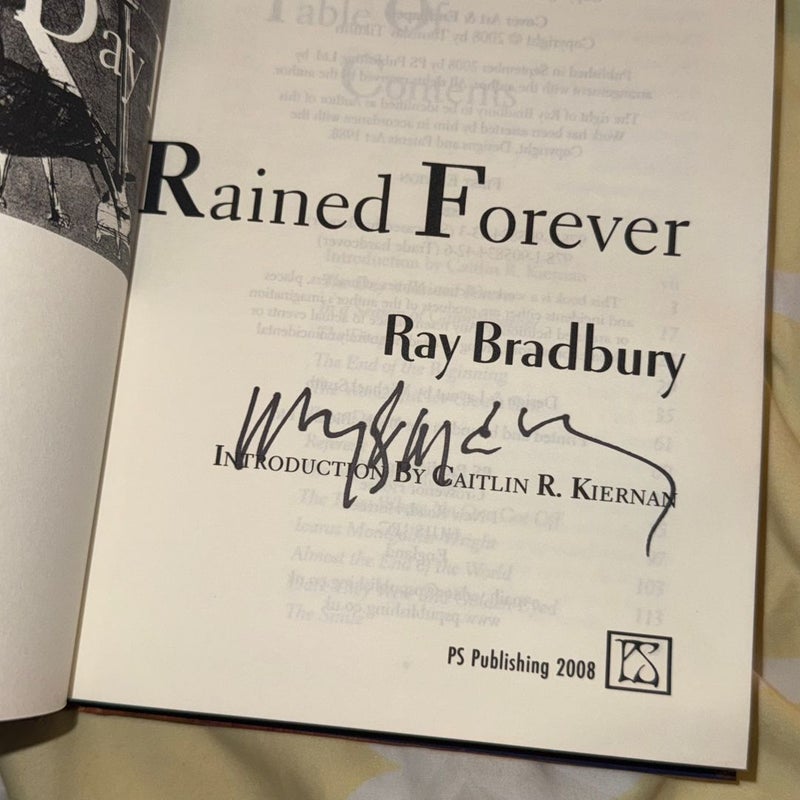 THE DAY IT RAINED FOREVER SIGNED