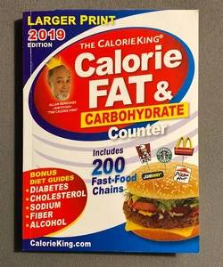 CalorieKing 2019 Larger Print Calorie, Fat and Carbohydrate Counter