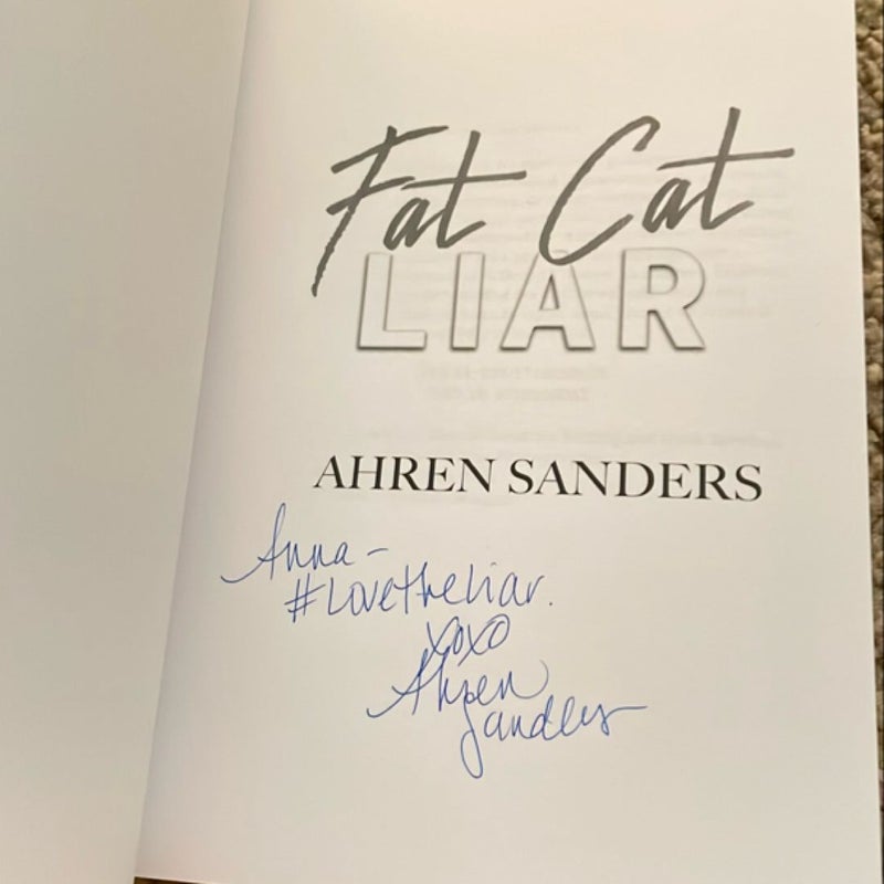 Fat Cat Liar (signed by the author)