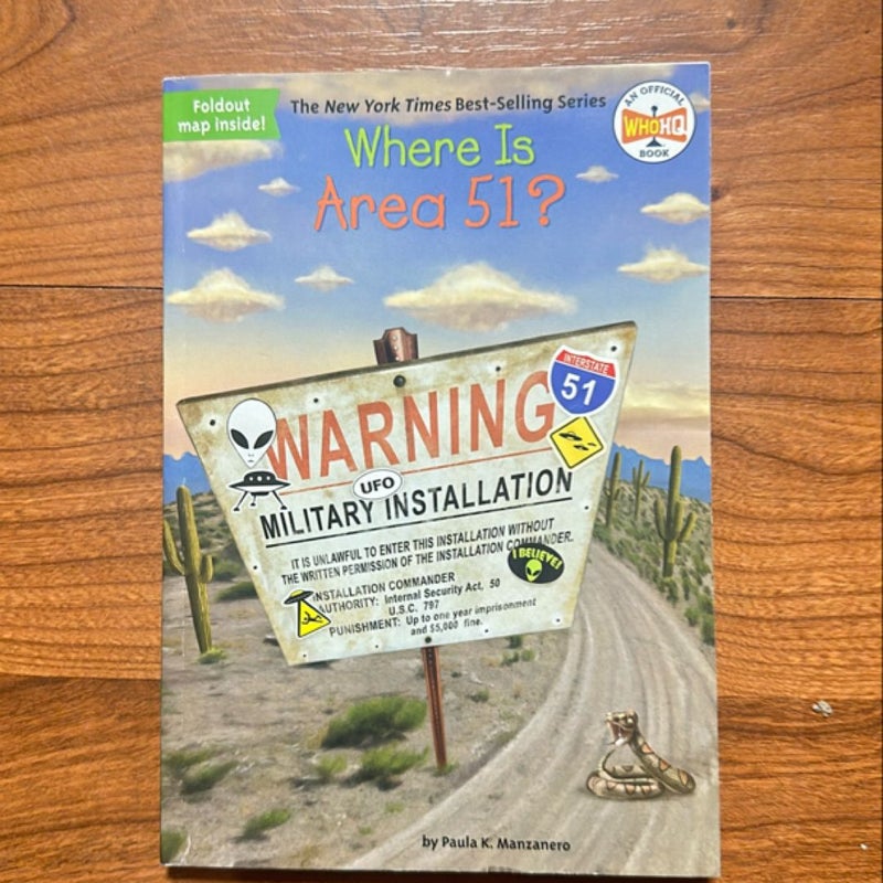 Brand New! Where Is Area 51? Fold-Out Map Included