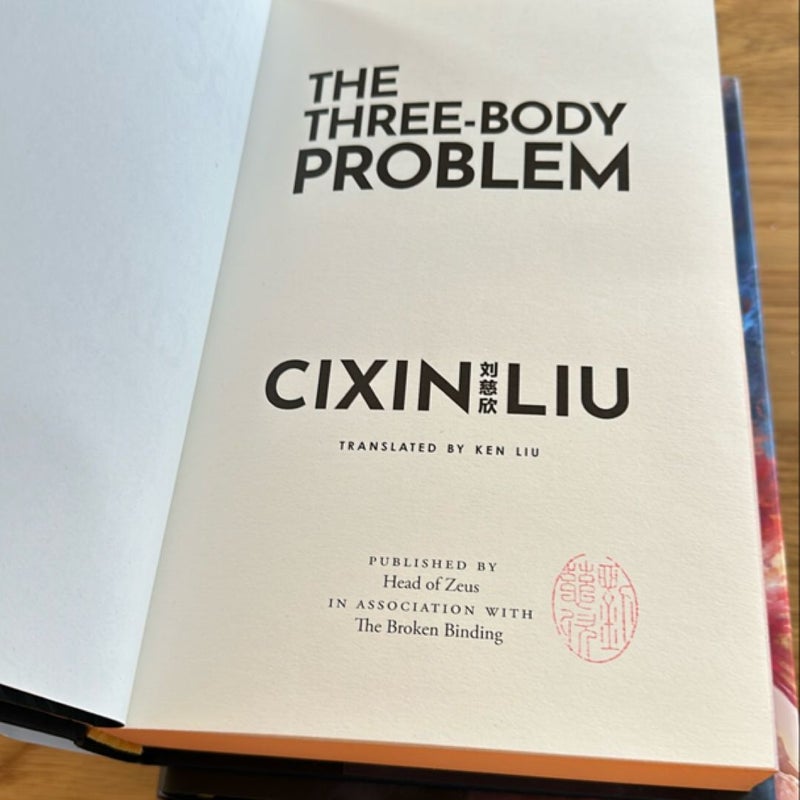 The three body problem BROKENBINDING SIGNED