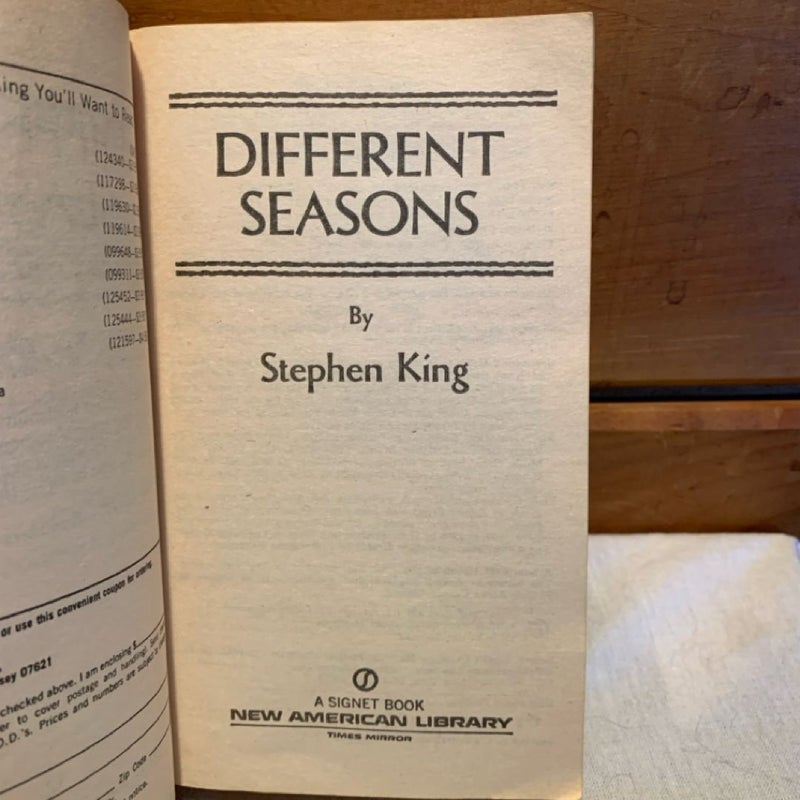 Different Seasons (1st paperback ed.)