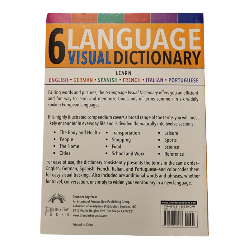 6-Language Visual Dictionary by Editors of Thunder Bay Press, Paperback ...