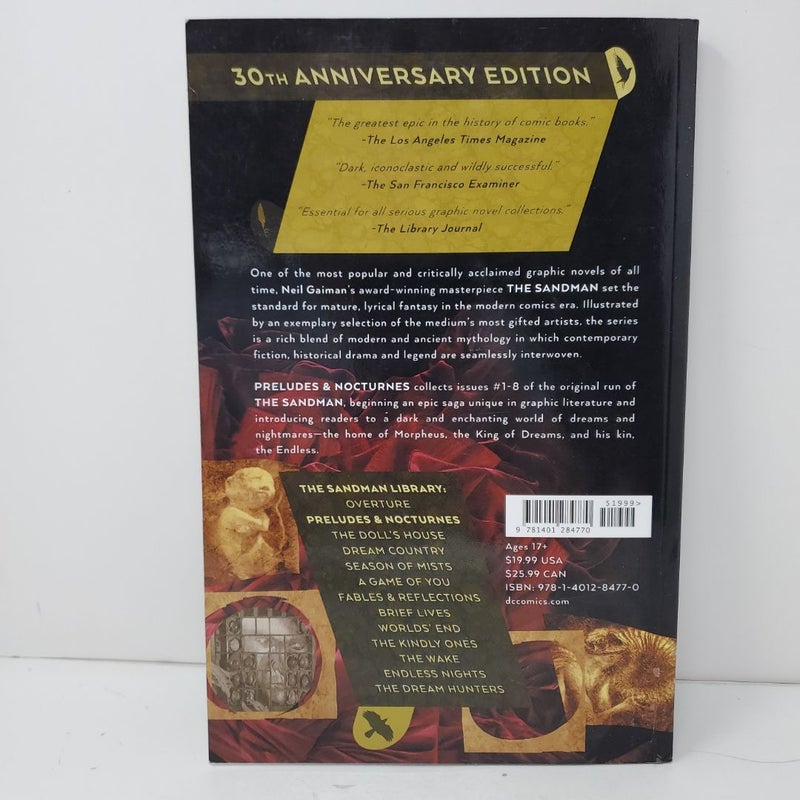 Sandman Vol 1 Preludes and Nocturnes 30th Anniversary Ed