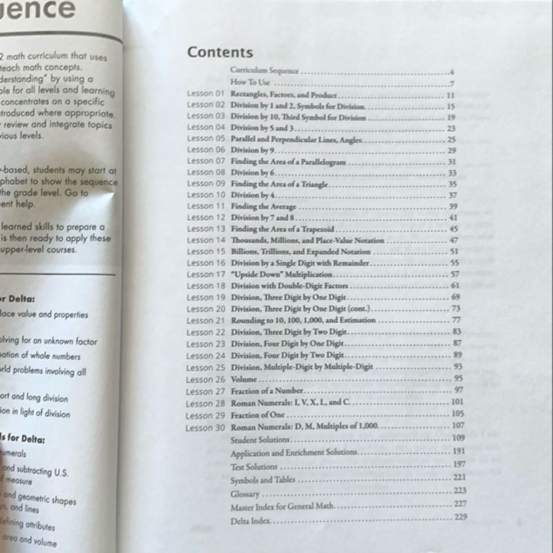 Delta Level Instruction Manual  & DVD - Single & Multiple-Digit Division