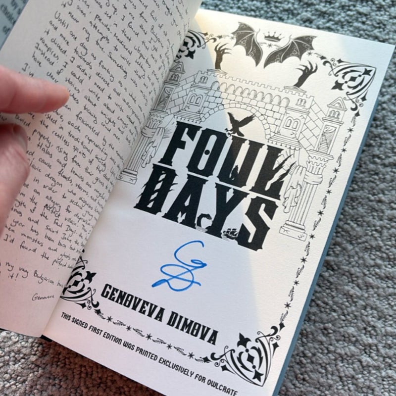 Foul Days & Monstrous Nights (Owlcrate editions)