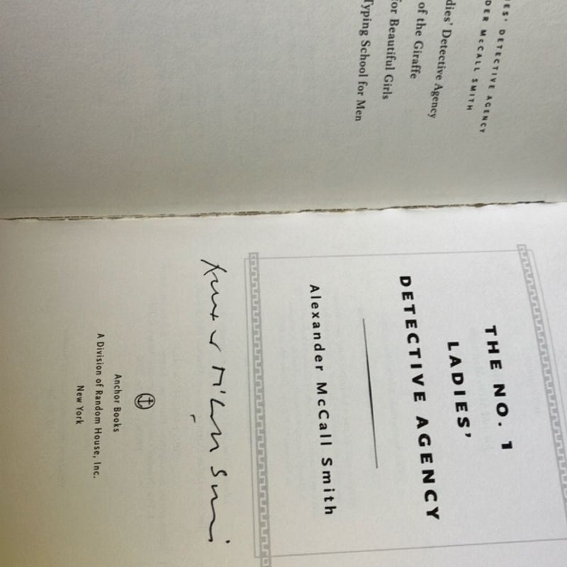 The No. 1 Ladies' Detective Agency-signed