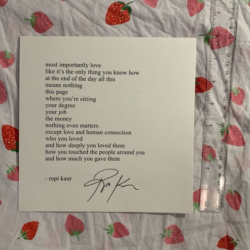 *SIGNED* Rupi Kaur print - must purchase with book/arc
