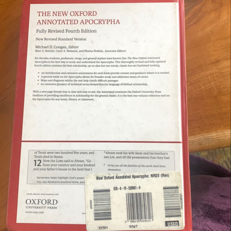 The New Oxford Annotated Apocrypha