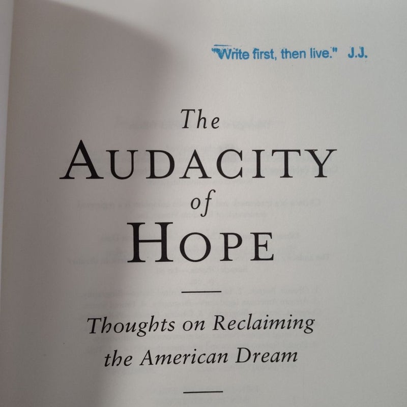 The Audacity of Hope