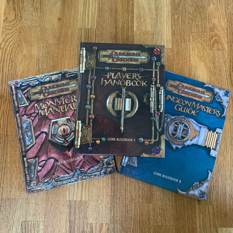 Dungeons & Dragons 3.0 Core Rulebooks Complete Set