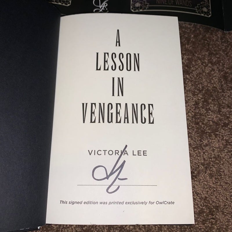 Owlcrate Special Edition A Lesson in Vengeance