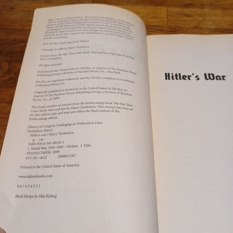 Hitler's War (the War That Came Early, Book One)