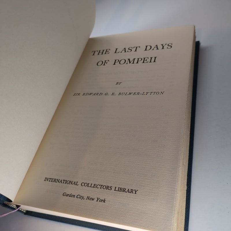 the last days of pompeii bulwer lytton international collectors library 1946