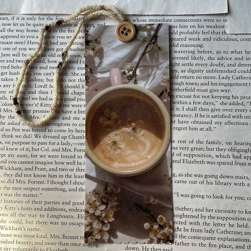 Coffee Themed Bookmark