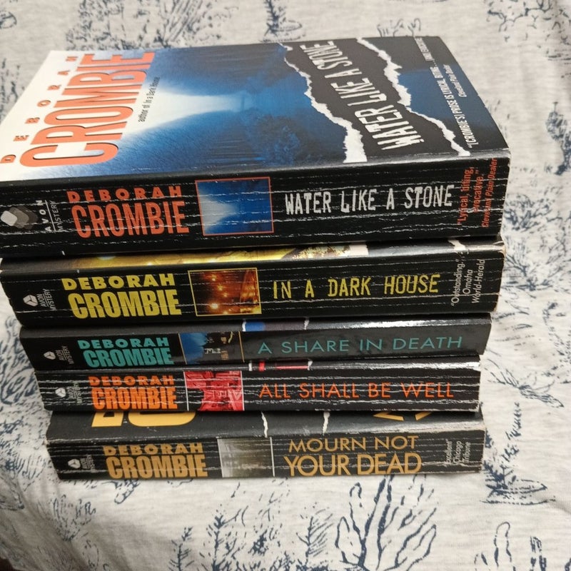 Lot of 5 books by Deborah Crombie