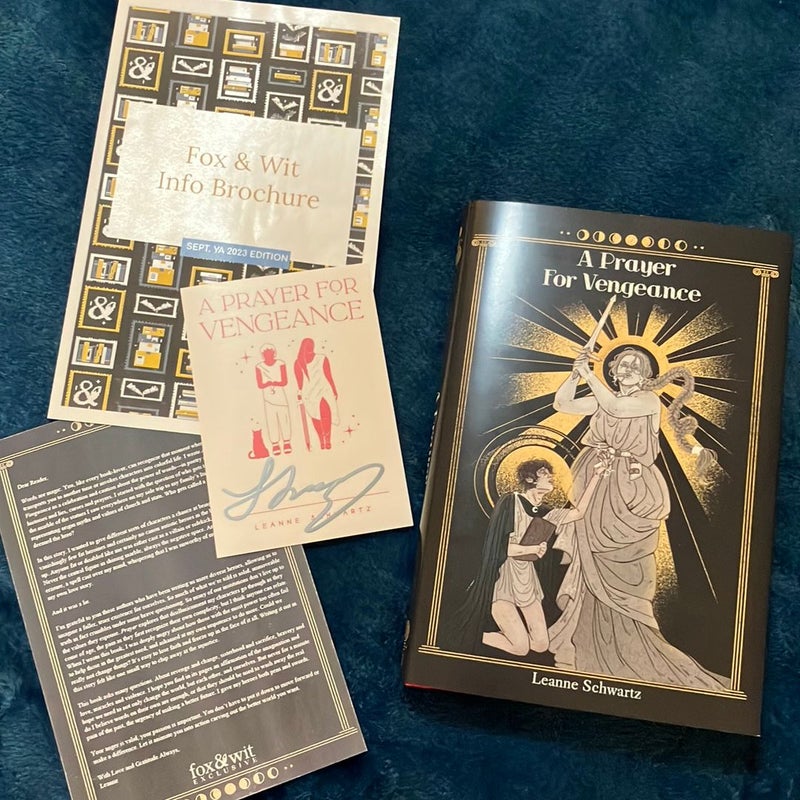A Prayer for Vengeance Fox & Wit Special Edition with signed bookplate - book only