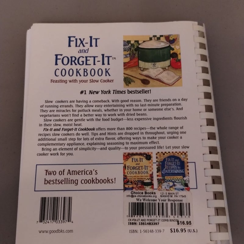 Fix-It and Forget-It Cookbook