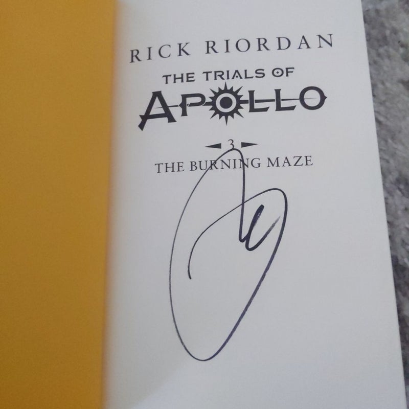 The Burning Maze Trials of Apollo Signed 