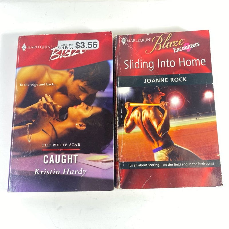 Set of 2 Harlequin Blaze Paperbacks Sliding into Home & Caught