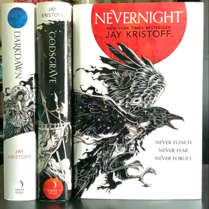 Nevernight, Godsgrave, Darkdawn UK 1st Edition Hardcovers