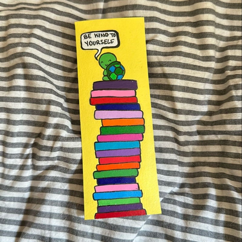 Hand Painted “BE KIND TO YOURSELF” Bookmark