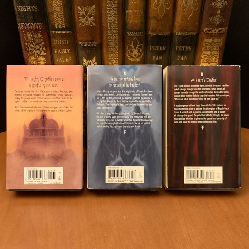 DragonLance: Complete Ergoth Trilogy Set: A Warrior’s Journey, The Wizard’s Fate, A Hero’s Justice, All First Edition First Printing