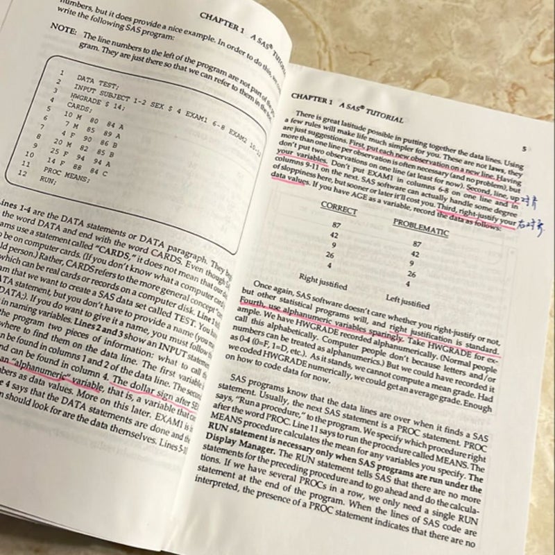 Applied Statistics and SAS Programming