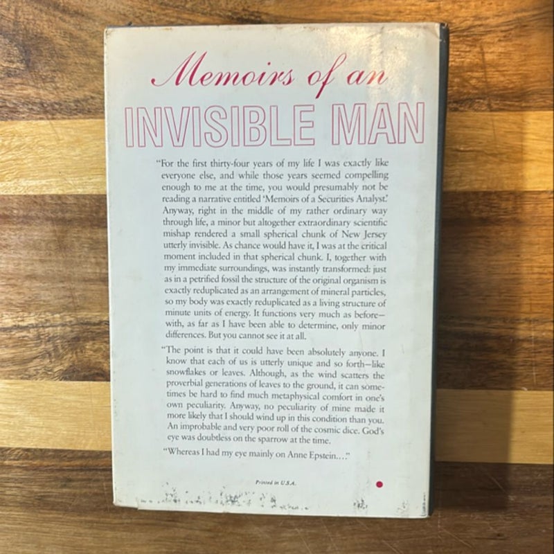 Memoirs of an Invisible Man