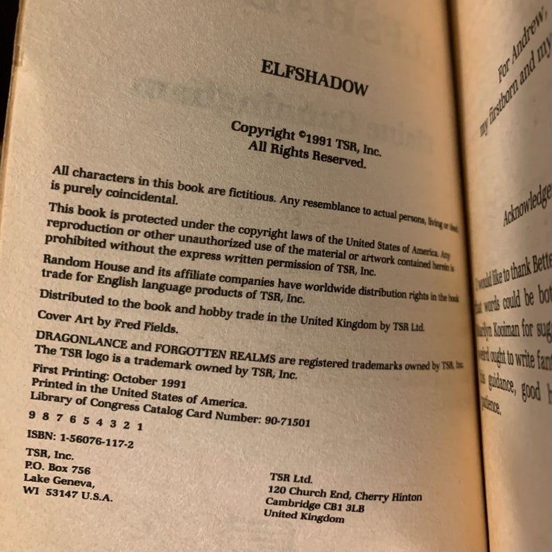 Vintage First Edition Forgotten Realms: Harpers Series 1-4: The Parched Sea, Elfshadow, Red Magic, Night Parade