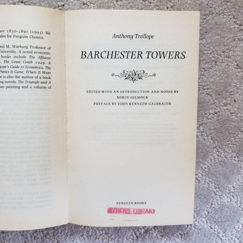 Barchester Towers (Penguin Classics Edition, 1987) 