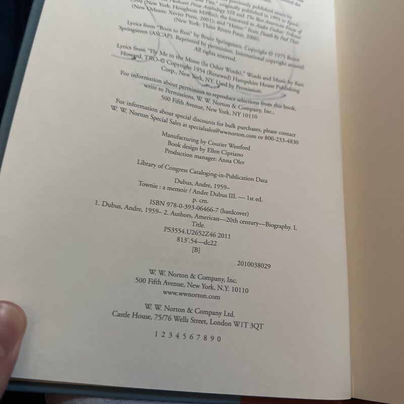 (First Printing Signed Copy) Townie