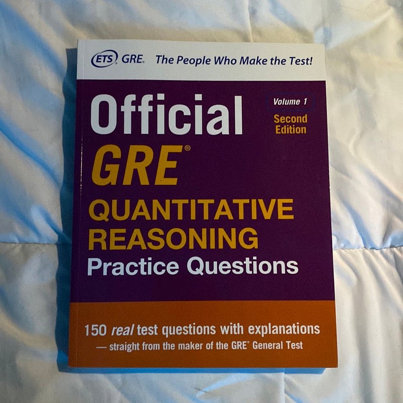 Official GRE Quantitative Reasoning Practice Questions, Second Edition, Volume 1