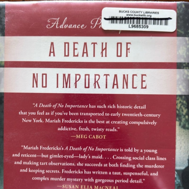 A Death of No Importance