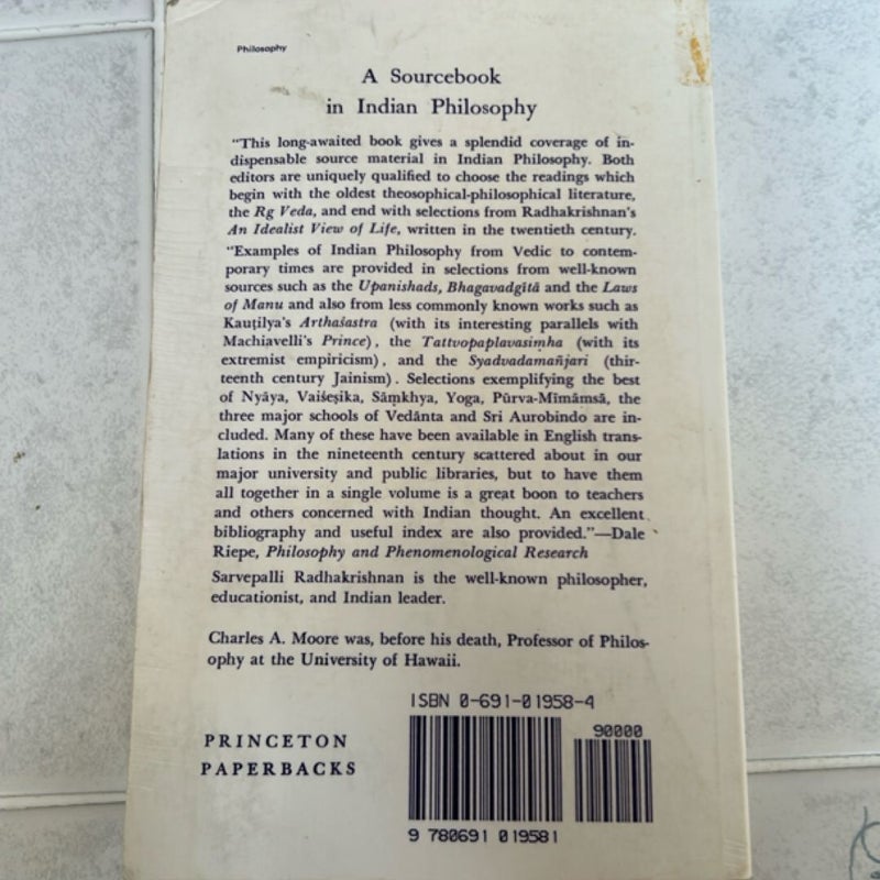 A Sourcebook in Indian Philosophy