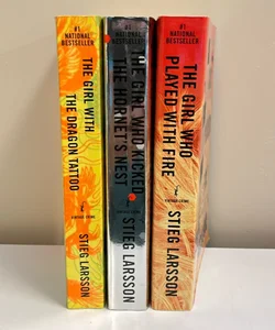 Stieg Larsson Paperback Dragon Tattoo books Set of 3