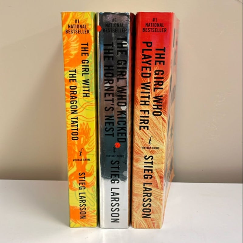 Stieg Larsson Paperback Dragon Tattoo books Set of 3