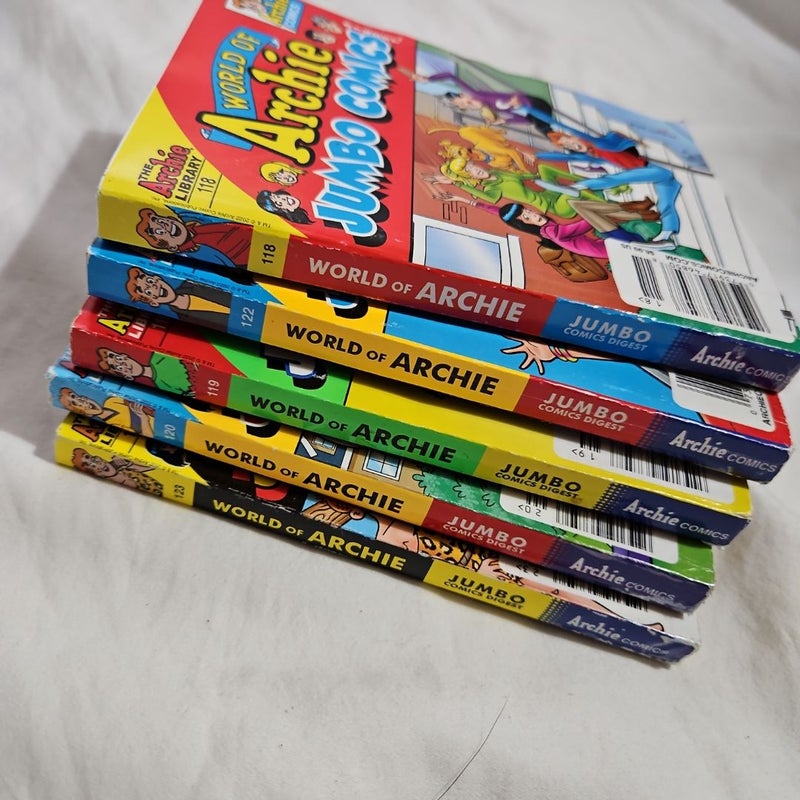 World of Archie Jumbo Comics - 5 book lot