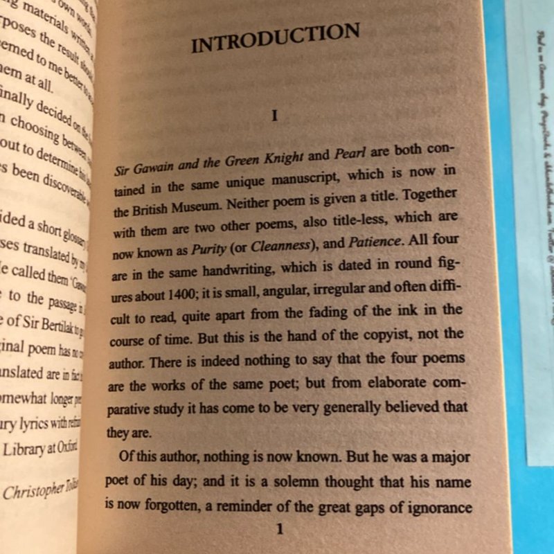 Sir Gawain and the Green Knight, Pearl, Sir Orfeo