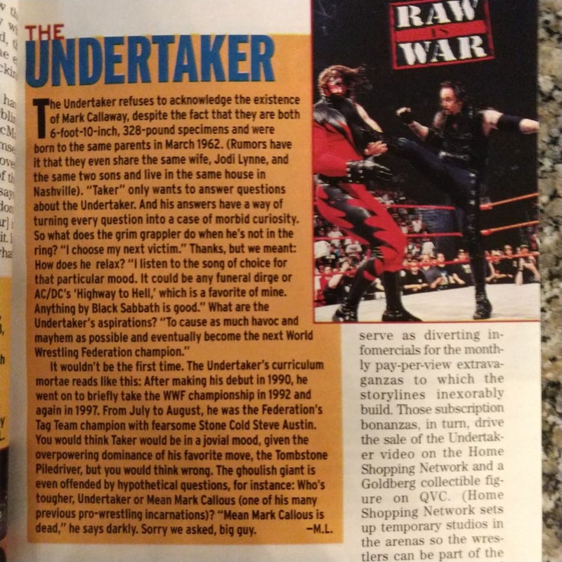 TV Guide 1998 wrestling issue