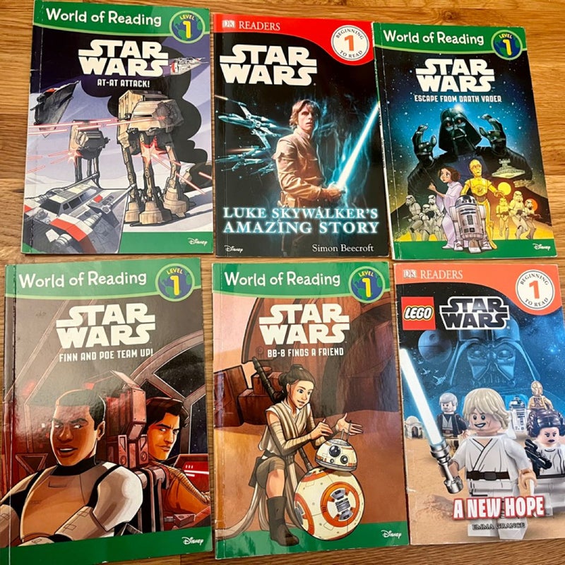 SET Star Wars World of Reading Level 1 Early Reader Books